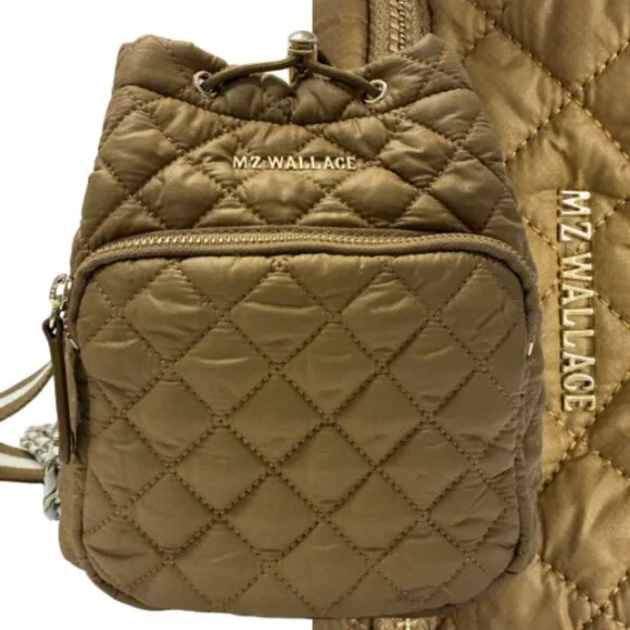 MZ Wallace | Bags | Mz Wallace Tan Quilted Bucket Bag  display picture 3